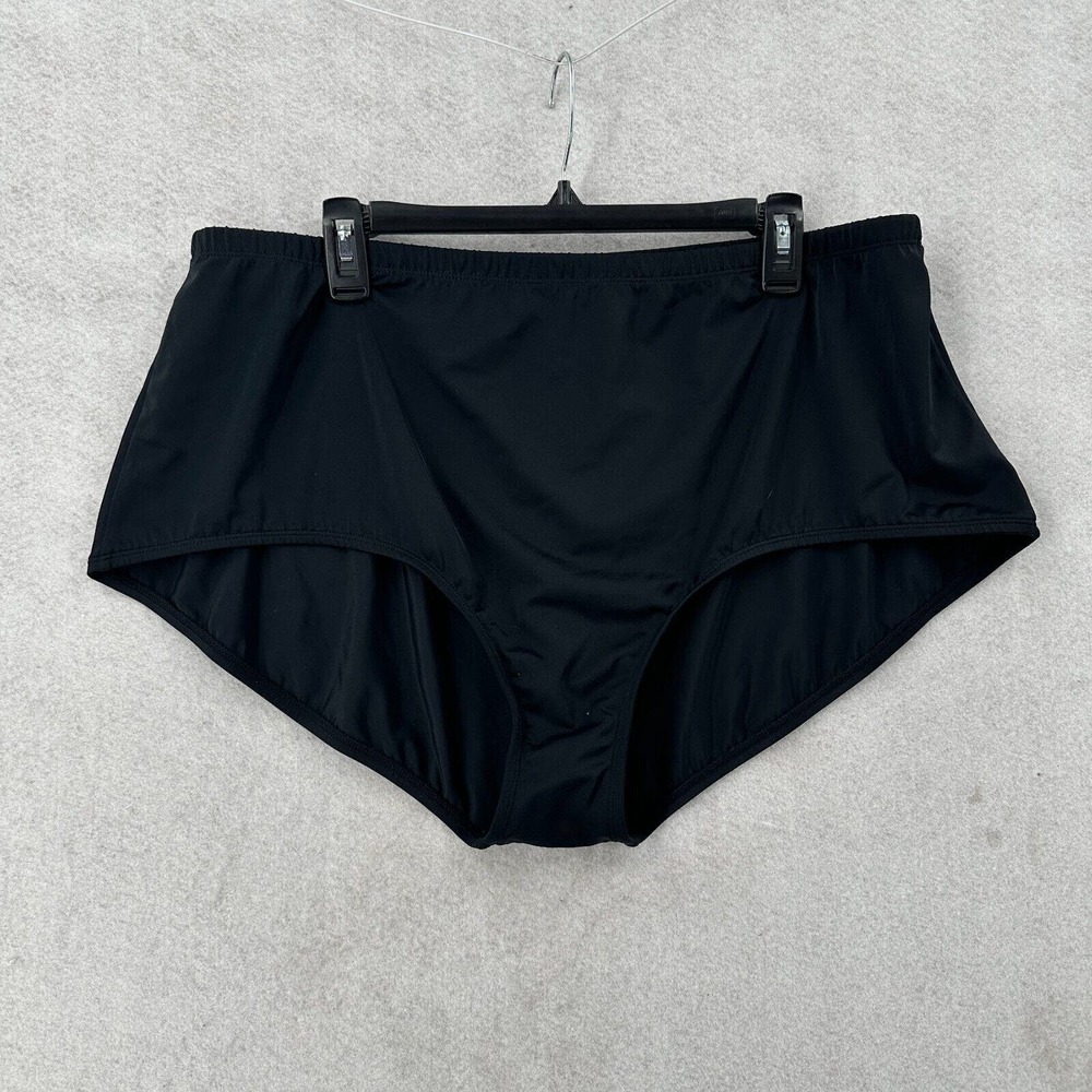 Maxine of Hollywood Swimwear Swim Bikini Bottoms Womens Size 24W Black‎